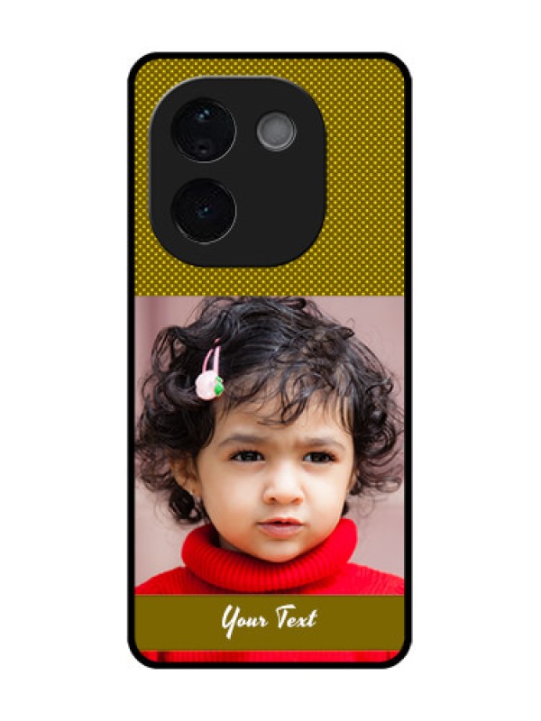 Custom Vivo T3 Pro 5G Custom Glass Phone CaseSimple Green Color Design