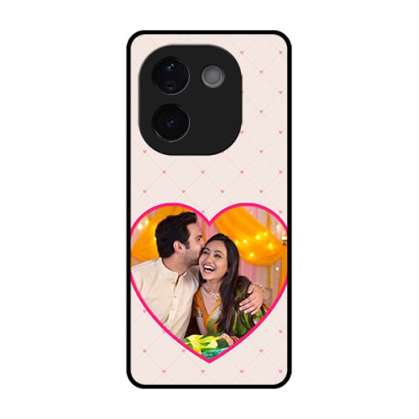 Vivo T3 Pro 5G Custom Glass Phone CaseHeart Shape Design