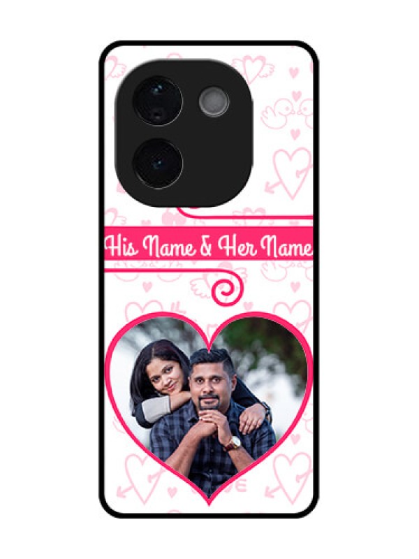 Custom Vivo T3 Pro 5G Custom Glass Phone CaseHeart Shape Love Design