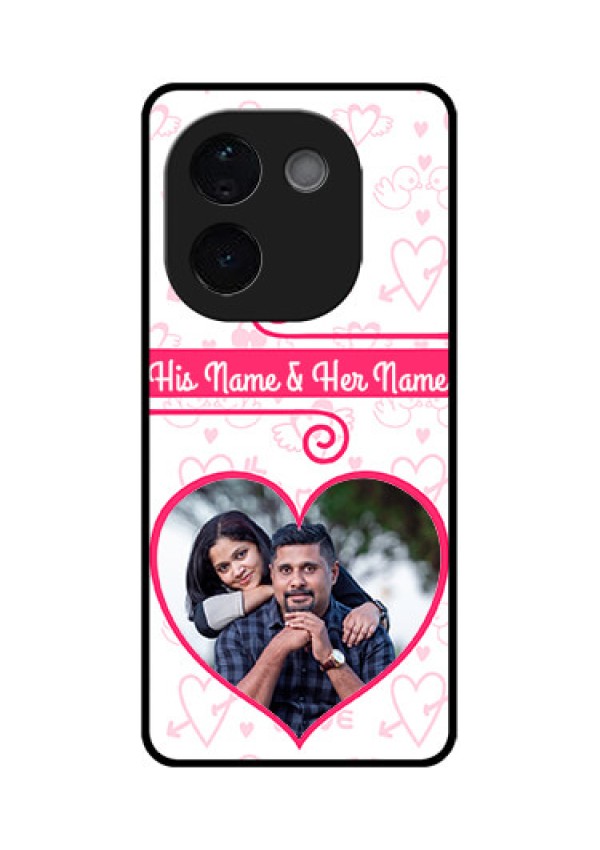 Vivo T3 Pro 5G Custom Glass Phone CaseHeart Shape Love Design