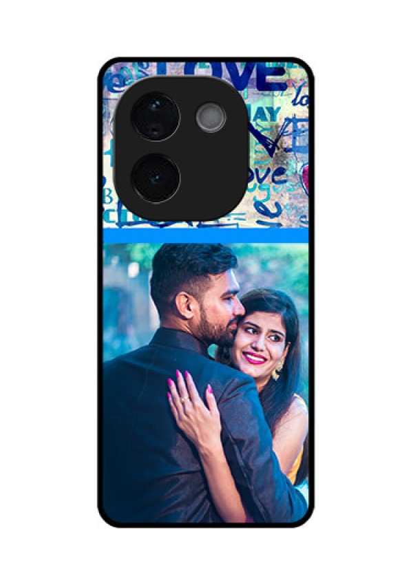 Vivo T3 Pro 5G Custom Glass Phone CaseColorful Love Design