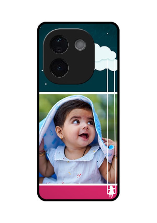 Vivo T3 Pro 5G Custom Glass Phone CaseCute Girl With Cloud Design