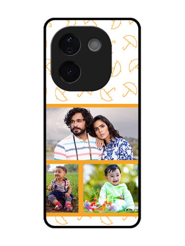 Custom Vivo T3 Pro 5G Custom Glass Phone CaseYellow Pattern Design