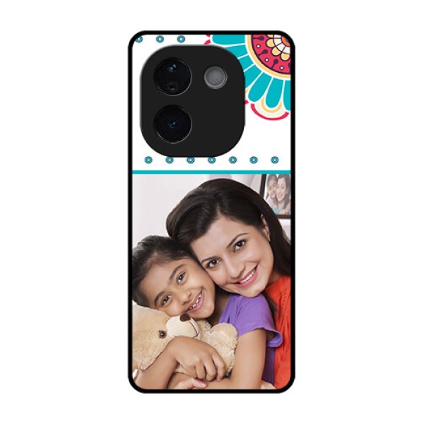 Vivo T3 Pro 5G Custom Glass Phone CaseFlower Design