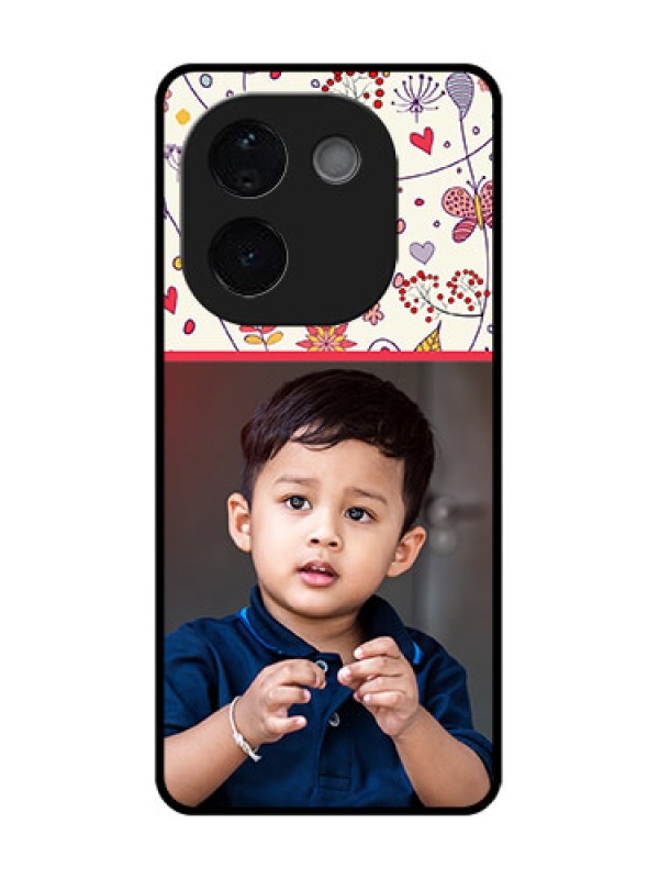 Custom Vivo T3 Pro 5G Custom Glass Phone CasePremium Floral Design