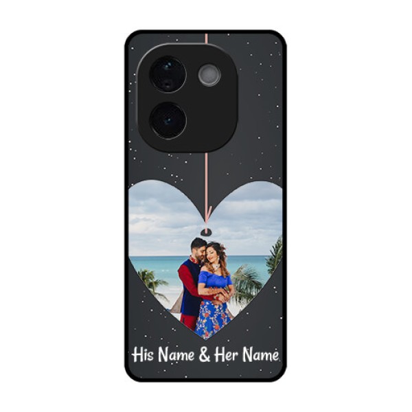 Vivo T3 Pro 5G Custom Glass Phone CaseHanging Heart Design Vivo T3 Pro 5G Custom Glass Phone CaseHanging Heart Design