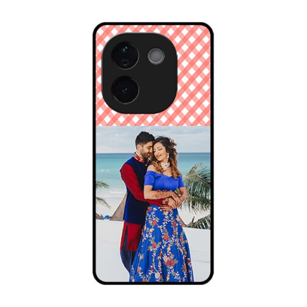 Vivo T3 Pro 5G Custom Glass Phone CasePink Pattern Design