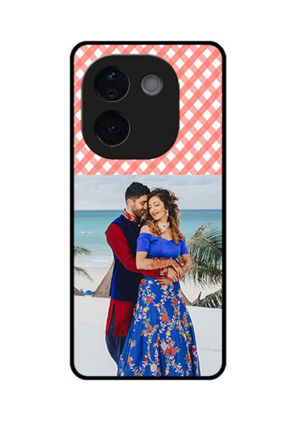Vivo T3 Pro 5G Custom Glass Phone CasePink Pattern Design