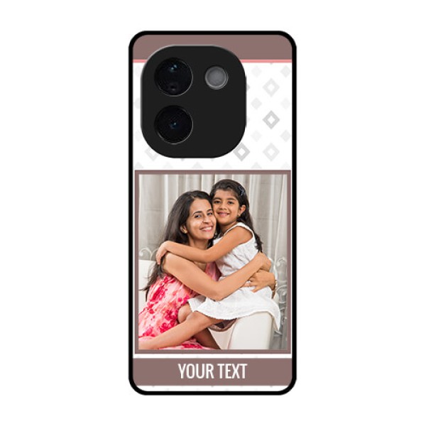 Vivo T3 Pro 5G Custom Glass Phone CaseSimple Diamond Design Vivo T3 Pro 5G Custom Glass Phone CaseSimple Diamond Design