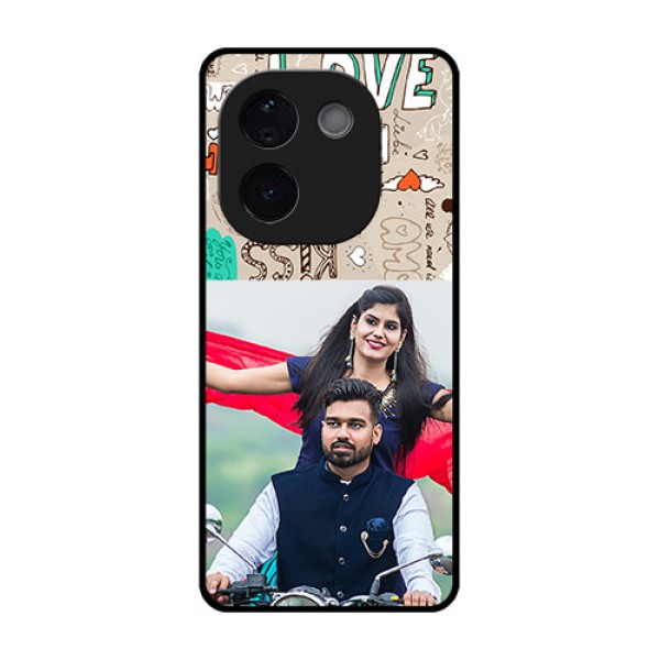 Vivo T3 Pro 5G Custom Glass Phone CaseLove Doodle Pattern