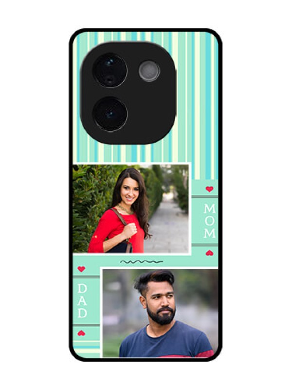 Custom Vivo T3 Pro 5G Custom Glass Phone CaseMom and Dad Pic Design