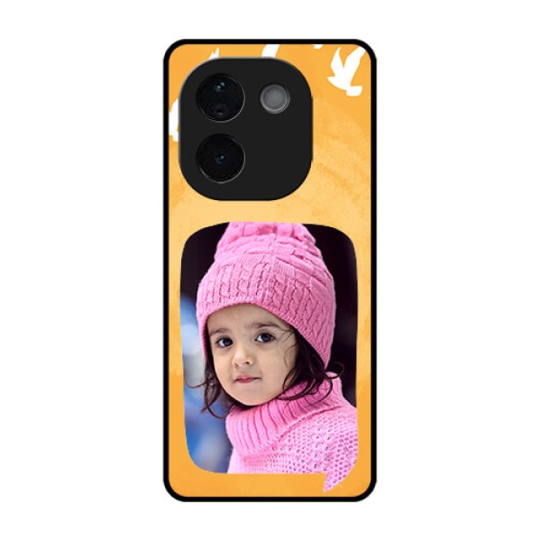 Vivo T3 Pro 5G Custom Glass Phone CaseWater Color Design With Bird Icons Vivo T3 Pro 5G Custom Glass Phone CaseWater Color Design With Bird Icons