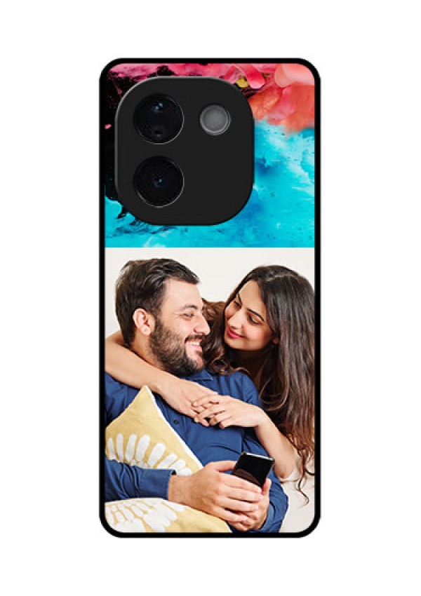 Vivo T3 Pro 5G Custom Glass Phone CaseQuote With Acrylic Painting Design