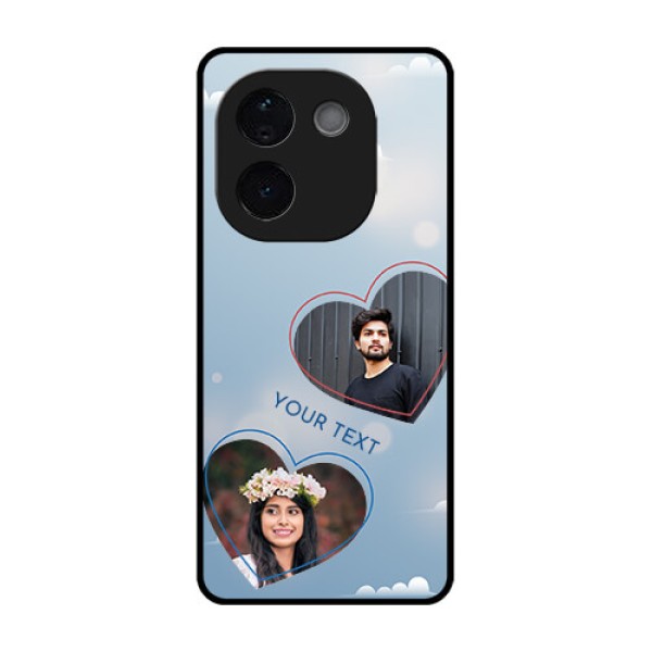 Vivo T3 Pro 5G Custom Glass Phone CaseBlue Color Couple Design