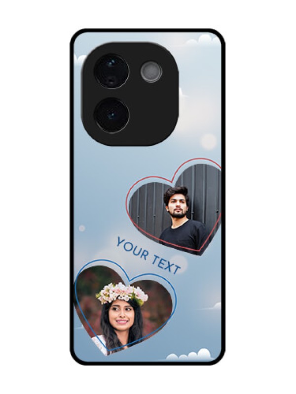 Custom Vivo T3 Pro 5G Custom Glass Phone CaseBlue Color Couple Design