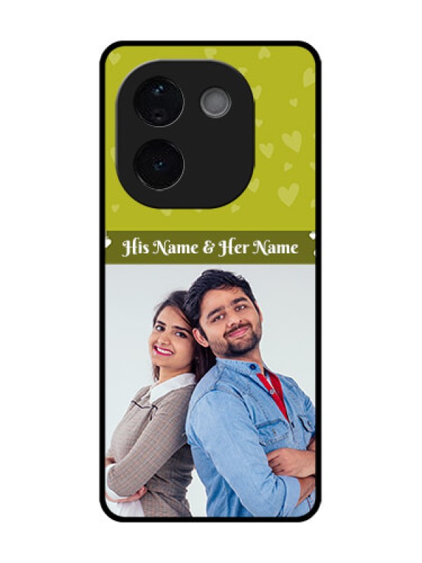 Custom Vivo T3 Pro 5G Custom Glass Phone CaseYou and Me Heart Design