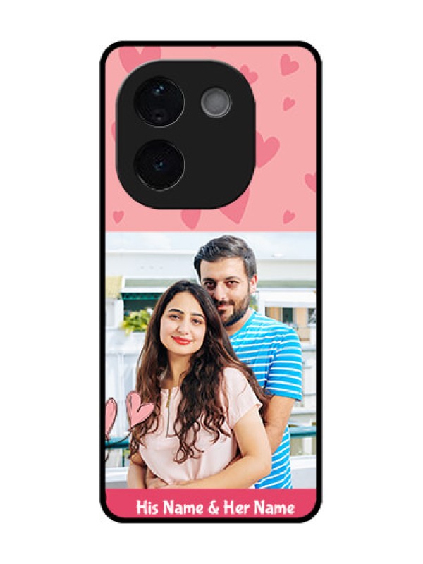 Custom Vivo T3 Pro 5G Custom Glass Phone CaseLove Design Peach Color