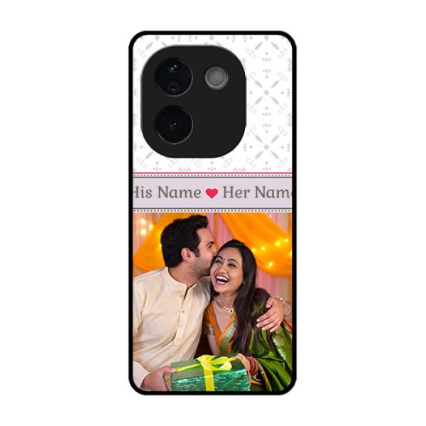 Vivo T3 Pro 5G Custom Glass Phone CaseWith Photo And Ethnic Design Vivo T3 Pro 5G Custom Glass Phone CaseWith Photo And Ethnic Design