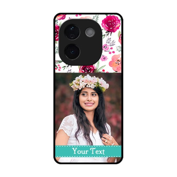 Vivo T3 Pro 5G Custom Glass Phone CaseWater Colors Floral Design Vivo T3 Pro 5G Custom Glass Phone CaseWater Colors Floral Design