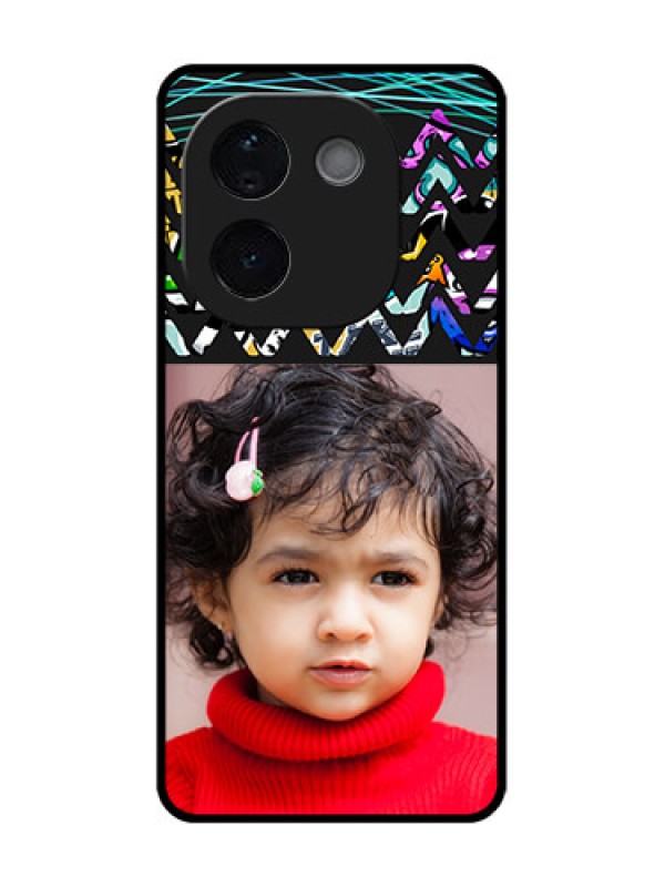 Custom Vivo T3 Pro 5G Custom Glass Phone CaseNeon Abstract Design