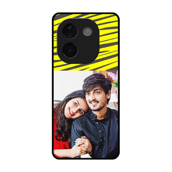 Vivo T3 Pro 5G Custom Glass Phone CaseYellow Abstract Design