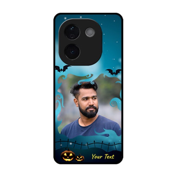 Vivo T3 Pro 5G Custom Glass Phone CaseHalloween Frame Design