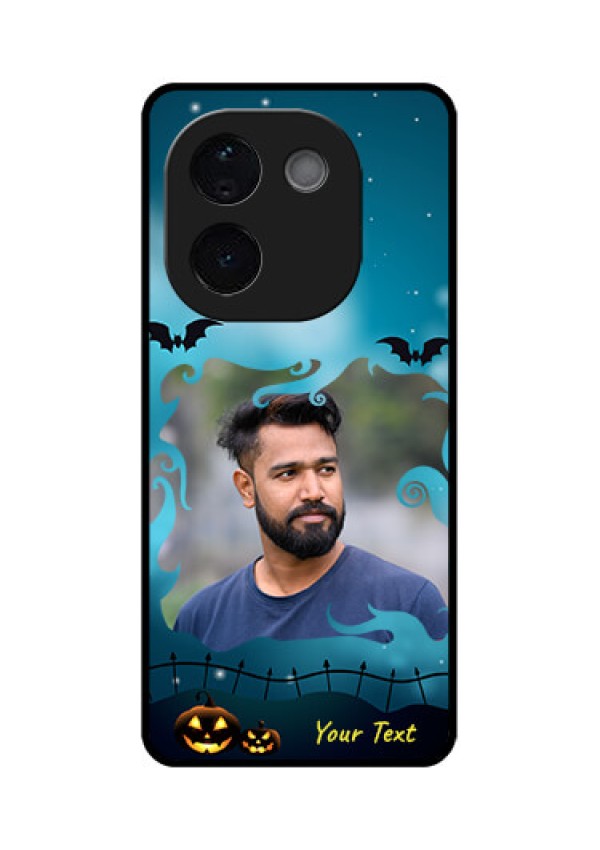 Vivo T3 Pro 5G Custom Glass Phone CaseHalloween Frame Design
