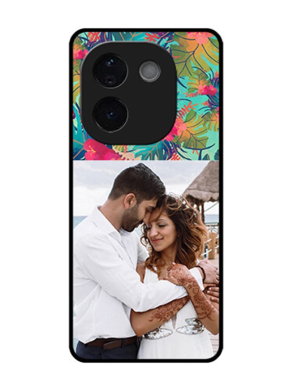 Custom Vivo T3 Pro 5G Custom Glass Phone CaseWatercolor Floral Design