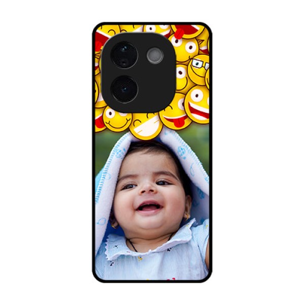 Vivo T3 Pro 5G Custom Glass Phone CaseWith Smiley Emoji Design Vivo T3 Pro 5G Custom Glass Phone CaseWith Smiley Emoji Design