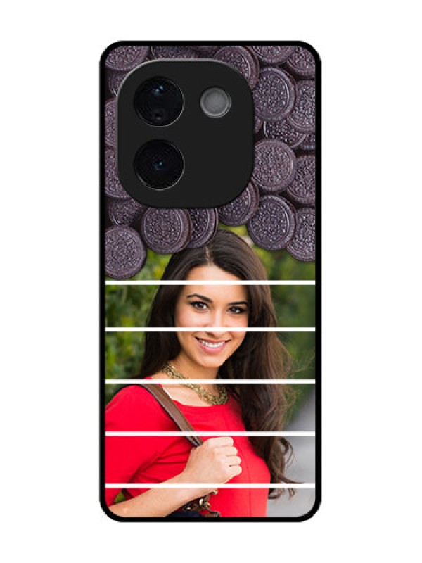 Custom Vivo T3 Pro 5G Custom Glass Phone CaseWith Oreo Biscuit Design