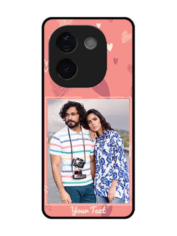 Custom Vivo T3 Pro 5G Custom Glass Phone CaseLove Doodle Art Design