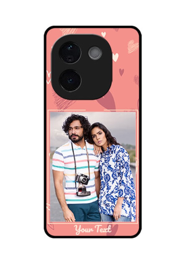 Vivo T3 Pro 5G Custom Glass Phone CaseLove Doodle Art Design