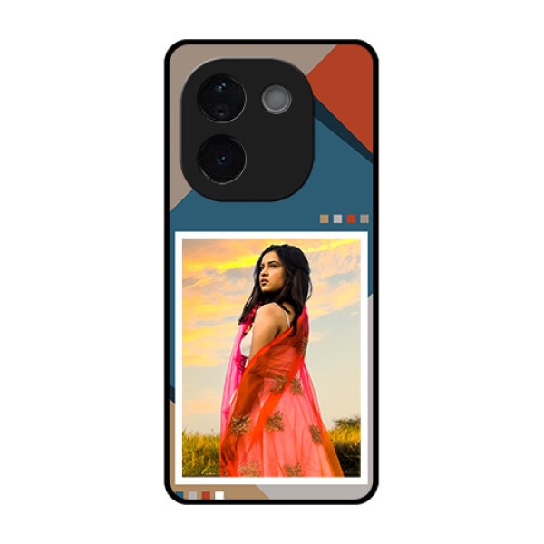 Vivo T3 Pro 5G Custom Glass Phone CaseRetro Color Pallet Design