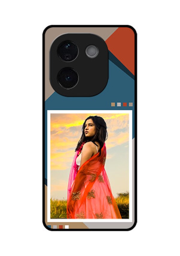 Vivo T3 Pro 5G Custom Glass Phone CaseRetro Color Pallet Design