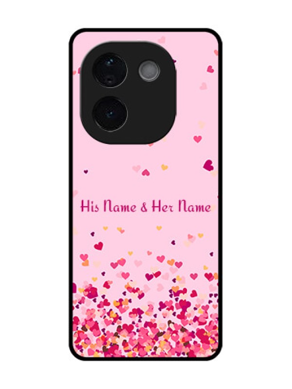 Custom Vivo T3 Pro 5G Custom Glass Phone CaseFloating Hearts Design