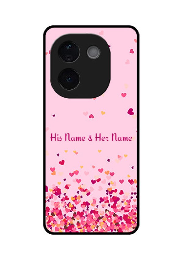 Vivo T3 Pro 5G Custom Glass Phone CaseFloating Hearts Design