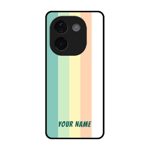 Vivo T3 Pro 5G Custom Glass Phone CaseMulti - Colour Stripes Design Vivo T3 Pro 5G Custom Glass Phone CaseMulti - Colour Stripes Design