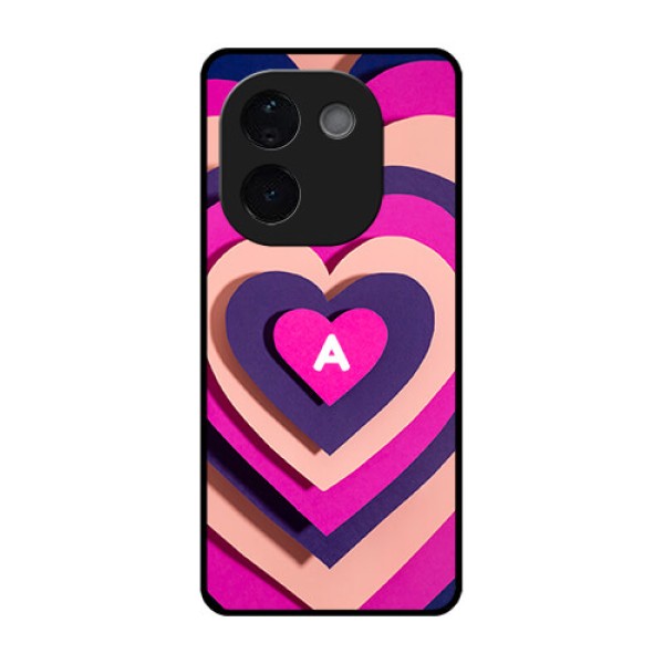 Vivo T3 Pro 5G Custom Glass Phone CaseCute Heart Pattern Design Vivo T3 Pro 5G Custom Glass Phone CaseCute Heart Pattern Design