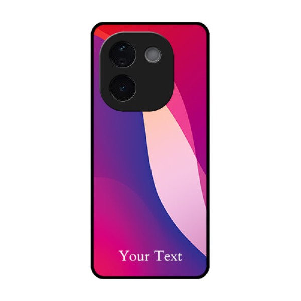 Vivo T3 Pro 5G Custom Glass Phone CaseDigital Abstract Overlap Design