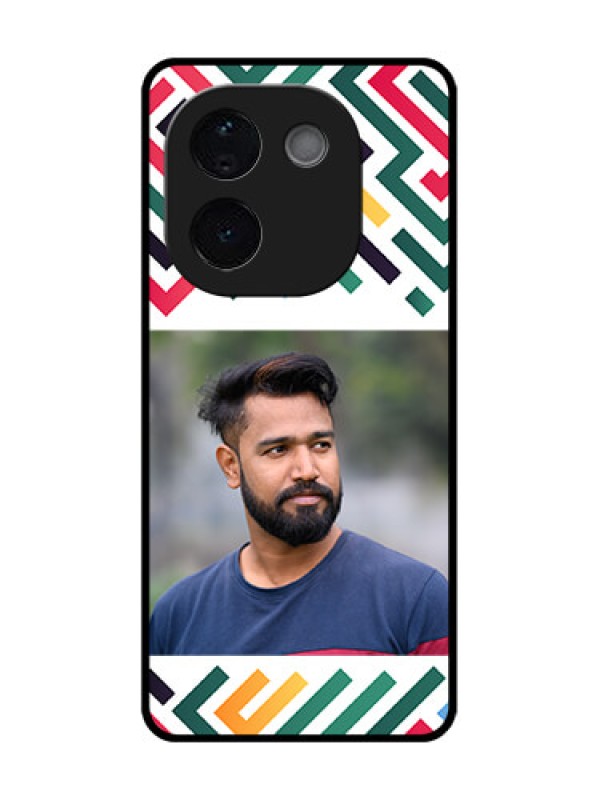 Custom Vivo T3 Pro 5G Custom Glass Phone CaseColorful Maze Pattern Design