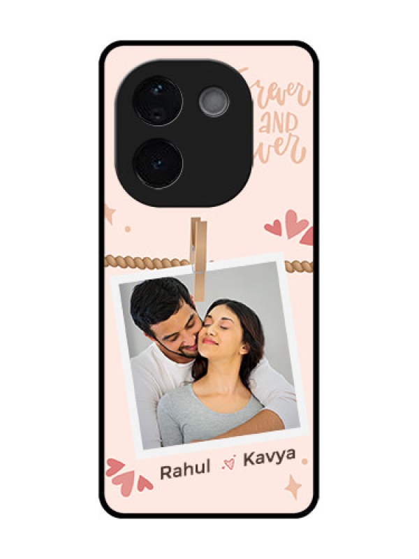 Custom Vivo T3 Pro 5G Custom Glass Phone CaseForever And Ever Love Design