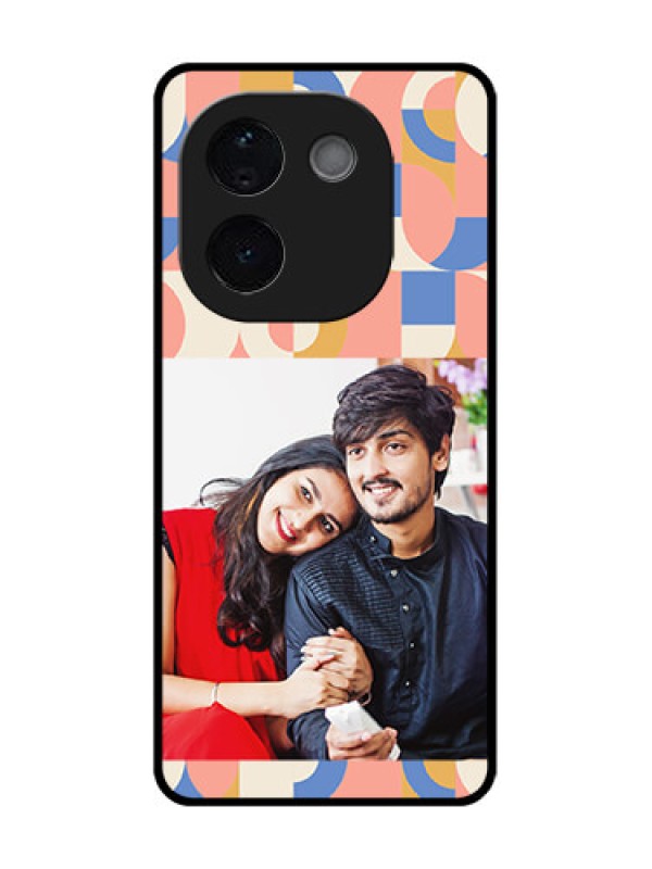 Custom Vivo T3 Pro 5G Custom Glass Phone CaseSemi - Circle Maze Pattern Design