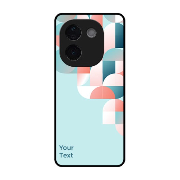 Vivo T3 Pro 5G Custom Glass Phone CaseStylish Semi - Circle Pattern Design