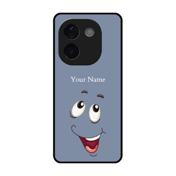 Vivo T3 Pro 5G Custom Glass Phone CaseLaughing Cartoon Face Design