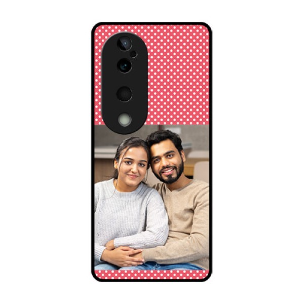 Vivo T3 Ultra Custom Glass Phone CaseWhite Dotted Design