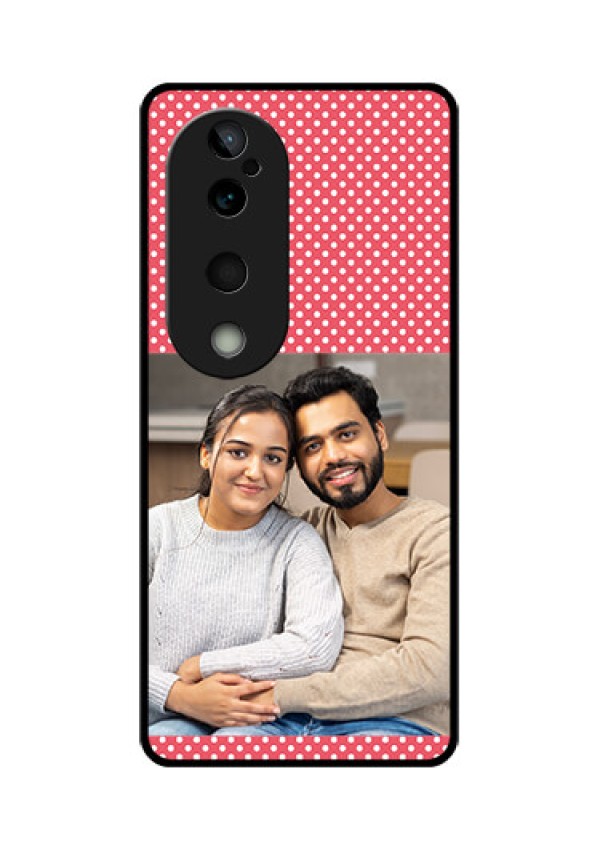 Vivo T3 Ultra Custom Glass Phone CaseWhite Dotted Design