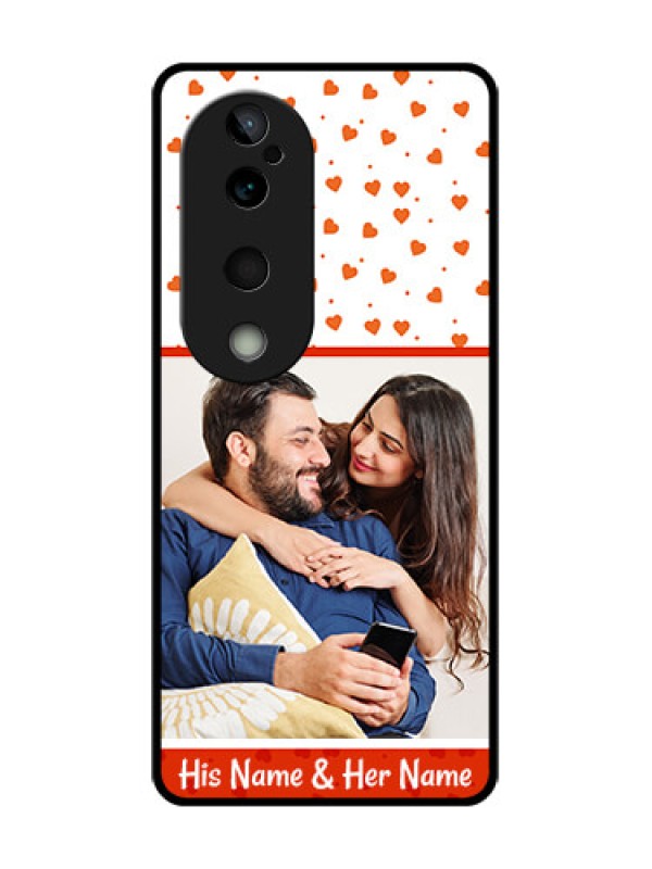 Custom Vivo T3 Ultra Custom Glass Phone CaseOrange Love Symbol Design