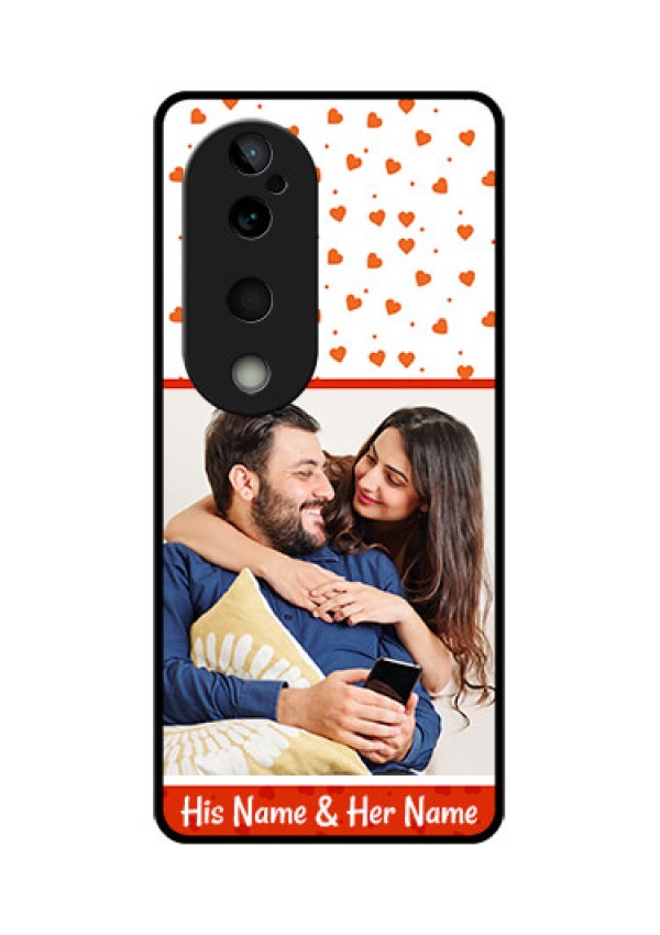 Vivo T3 Ultra Custom Glass Phone CaseOrange Love Symbol Design