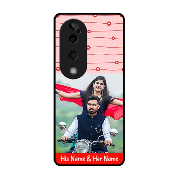Vivo T3 Ultra Custom Glass Phone CaseRed Pattern Case Design