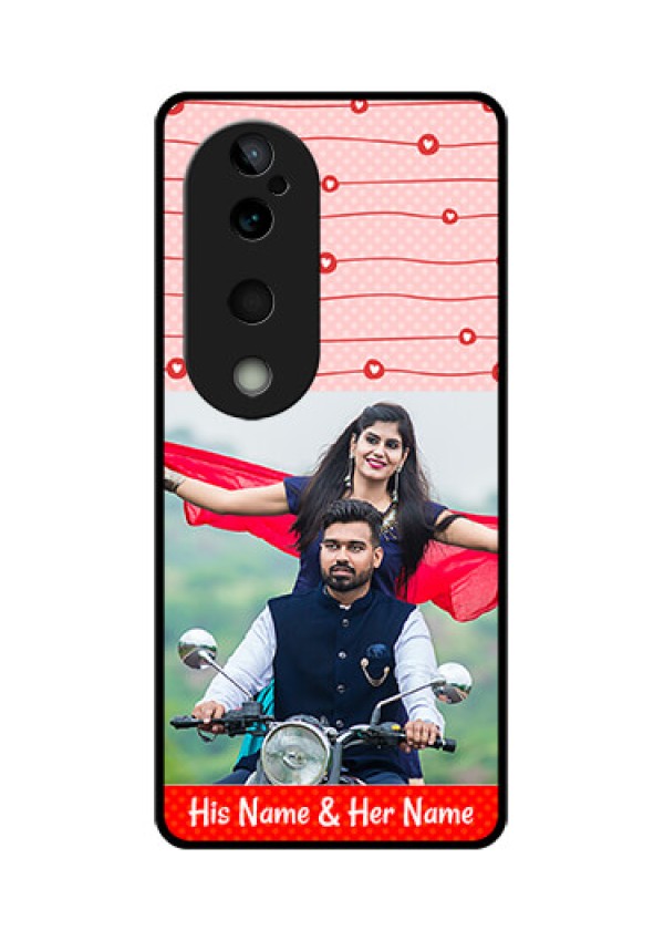 Vivo T3 Ultra Custom Glass Phone CaseRed Pattern Case Design